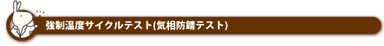強制温度サイクルテスト(気相防錆テスト)